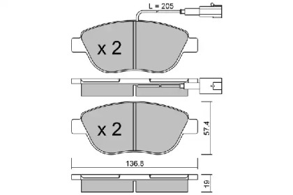 Комплект тормозных колодок (AISIN: BPFI-1024)